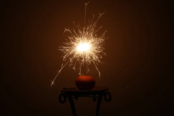 New year sparklers — Stock Photo, Image