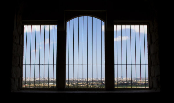 Castle window view from the castle