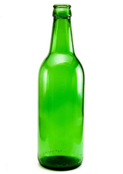 Green bottle standing Royalty Free Stock Photos