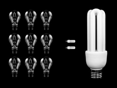 Energy Saving Light Bulb clipart