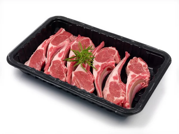 Taca mięsa jagnięcego posiekać — Zdjęcie stockowe