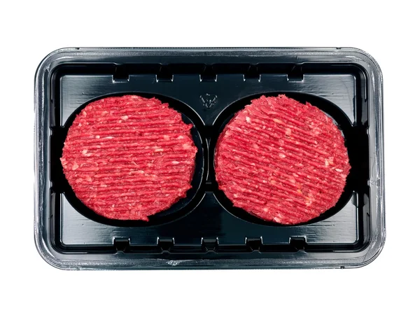 Patties de carne embalada — Fotografia de Stock