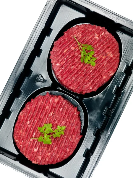 パッケージ化された牛肉のパテ — ストック写真