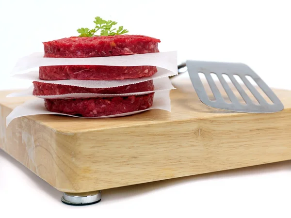Raw Beef Patties — Stock Photo, Image