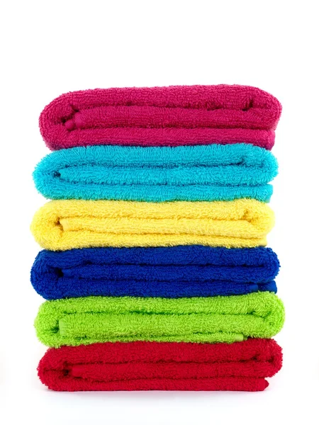 Färgade handdukar — Stockfoto