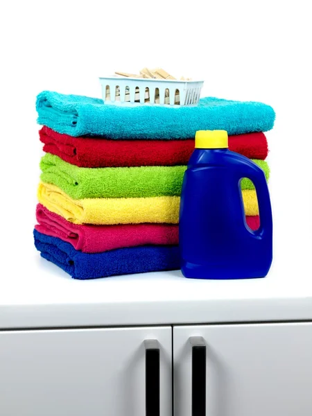 Кольоровий ванної рушники — стокове фото