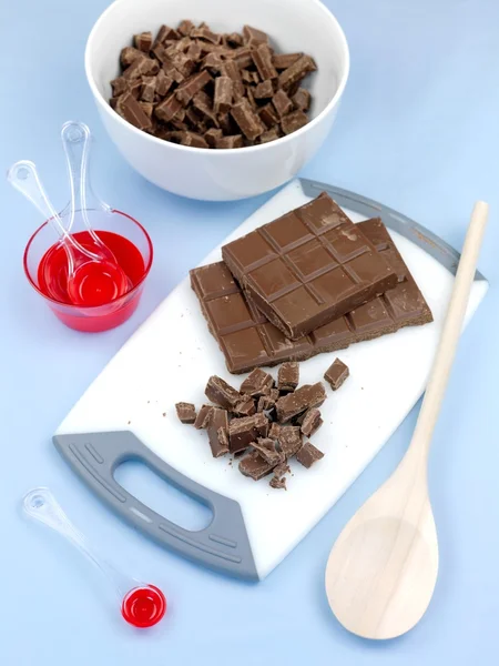 Cioccolato di cottura tritato — Foto Stock