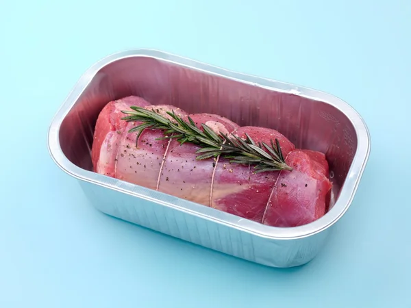 Rå stekt nötkött — Stockfoto