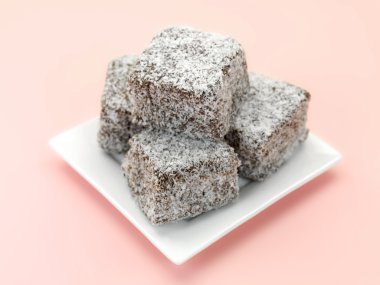 Lamington Cakes clipart