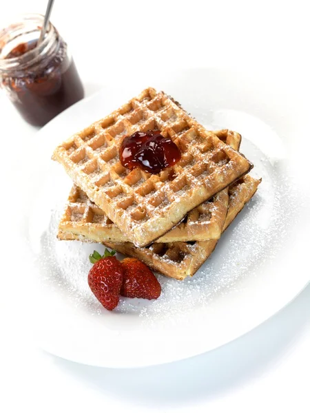 Breakfast Waffles — Stock Photo, Image