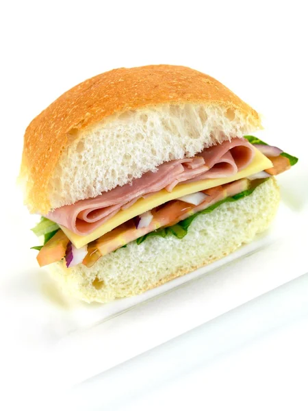 stock image Ham and Salad Roll