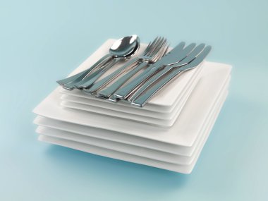 Plates and Cutlery clipart