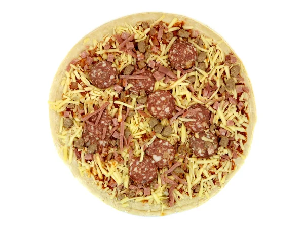 Pizza fresca não cozida — Fotografia de Stock
