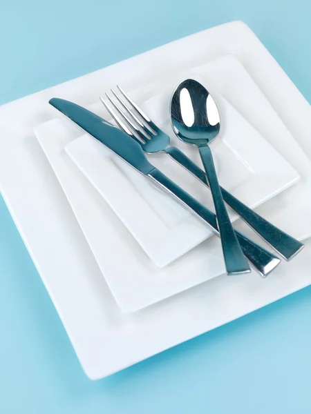 Plates and Cutlery — Stock Photo, Image