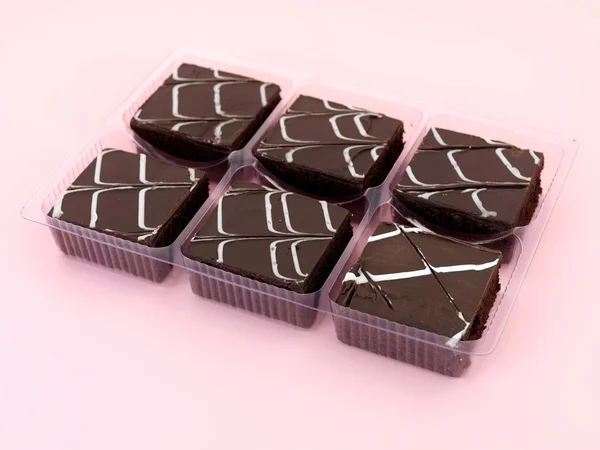 Chocolate Mud Cake Slices — Stock Photo, Image