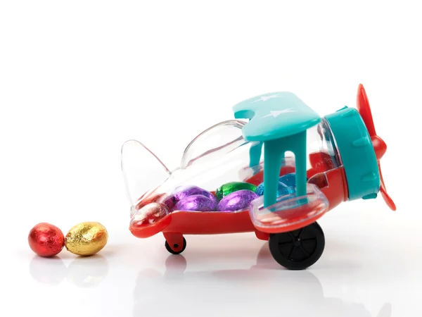 Avião Easter Egg Toy — Fotografia de Stock