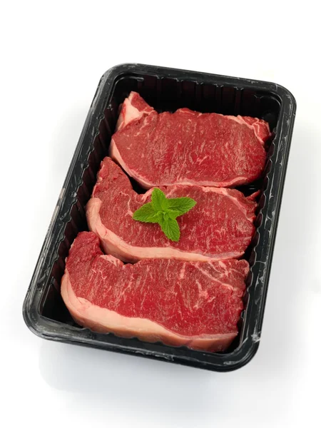 Porterhouse kött bricka — Stockfoto
