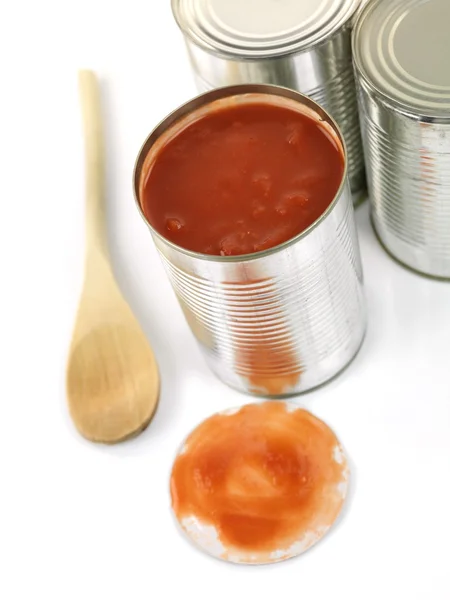 Tomates em lata — Fotografia de Stock