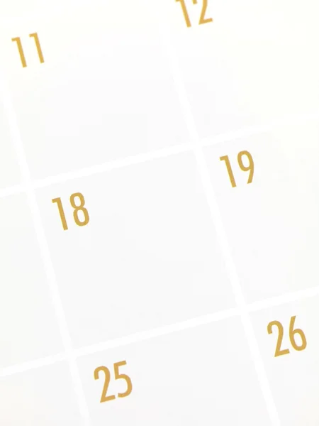 Pagina del calendario — Foto Stock