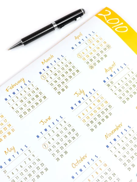 2010 Calendar — Stock Photo, Image