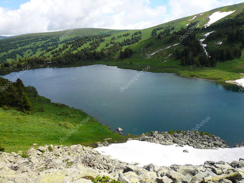 Lake in mountains of Altai