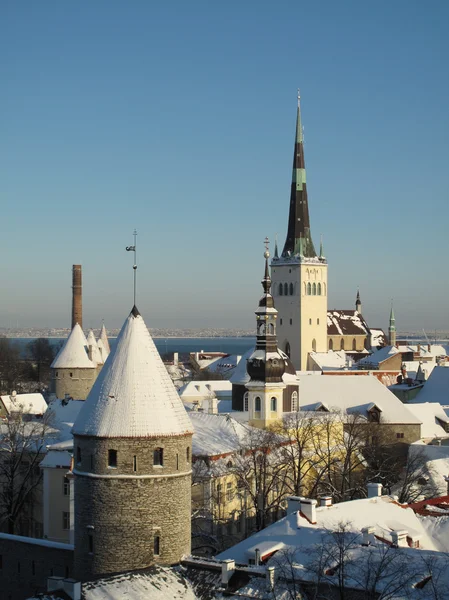Old Tallinn no inverno Imagem De Stock