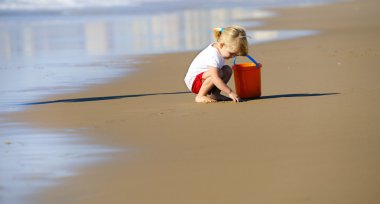 Lovely beach girl clipart