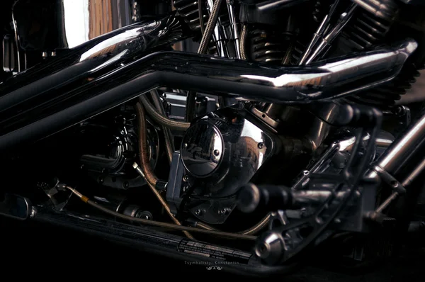 Двигатель мотоцикла — стоковое фото