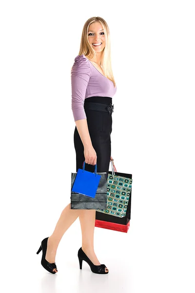 Vrouw shopper — Stockfoto