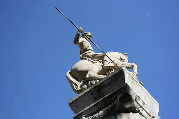 stock image Cavalry man sculpture