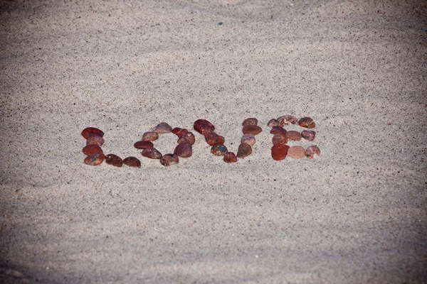 Signe d'amour sur sable — Photo