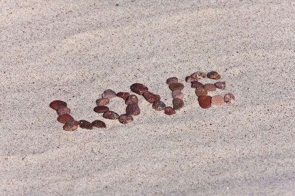 Szeretet jele a homok — Stock Fotó