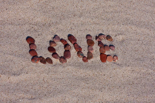 Szeretet jele a homok — Stock Fotó