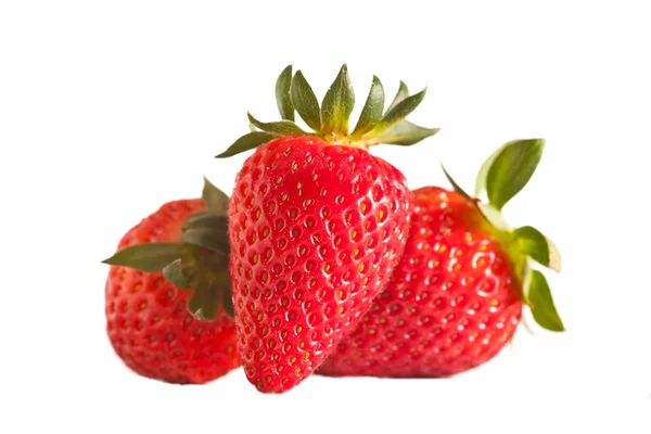 Aardbeien op witte achtergrond — Stockfoto
