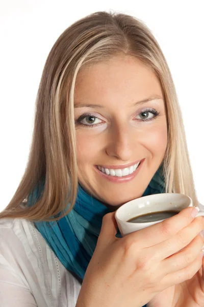 stock image Woman with cup of coffee