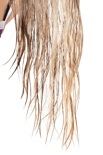 Kvinna kamma håret — Stockfoto