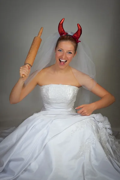 有趣的邪恶统治新娘 — 图库照片