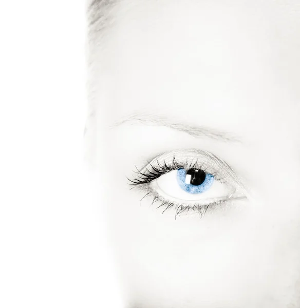 Kobieta niebieski oko — Zdjęcie stockowe