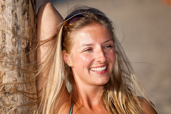 Young natural blond woman portrait — Stock Photo, Image