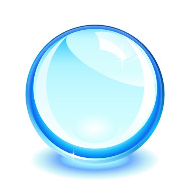 Blue crystal ball clipart