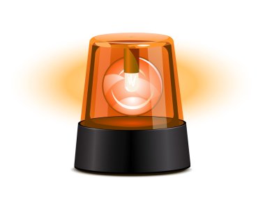 Orange flashing light clipart