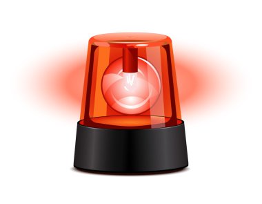 Red flashing light clipart