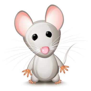 Little gray mouse clipart