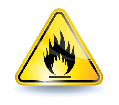 Flammable sign clipart