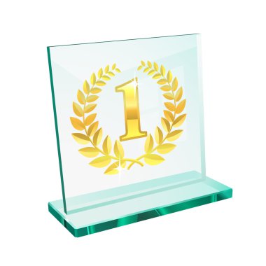 Golden trophy for first clipart