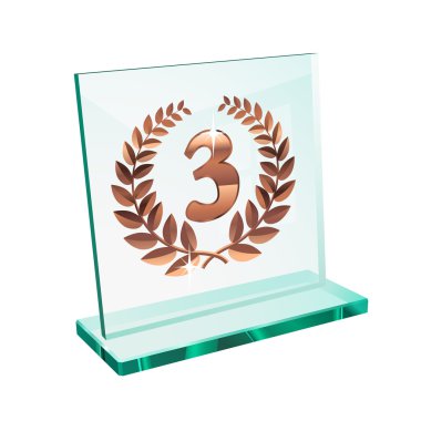 Bronze trophy for third clipart