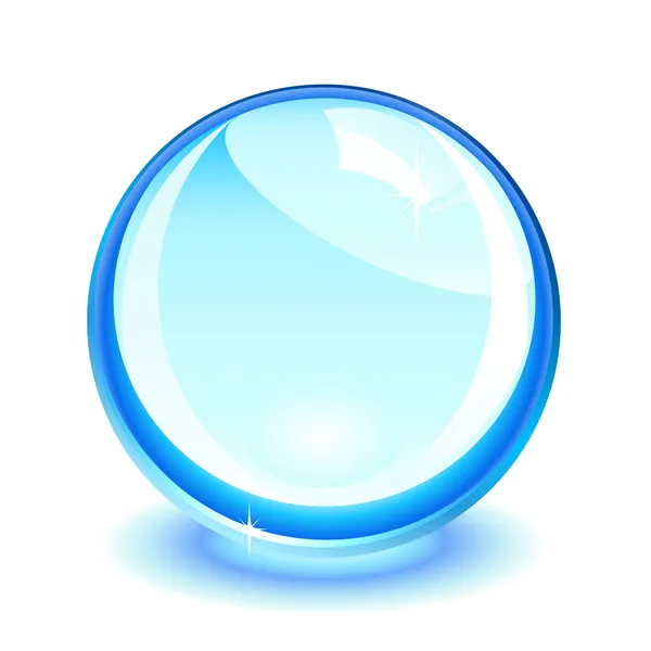 Bola de cristal azul — Vetor de Stock