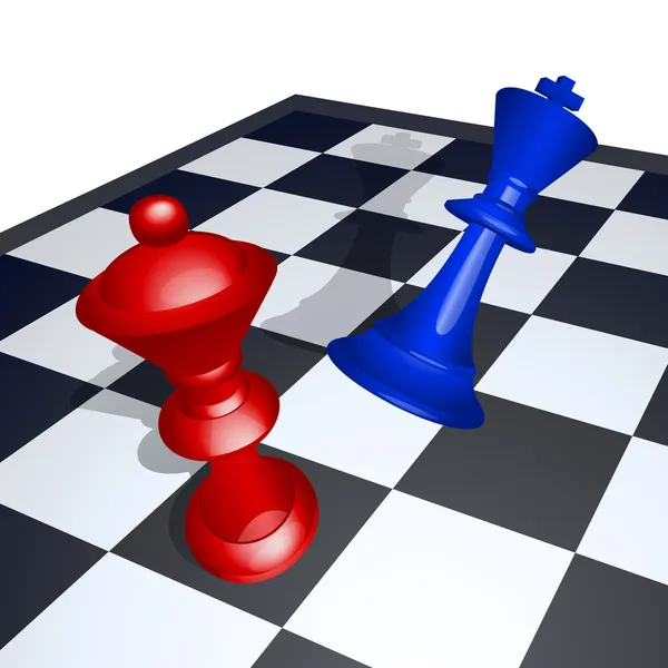 Kung schack mate — Stock vektor