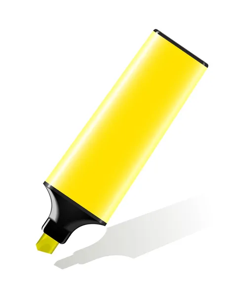 Resaltador amarillo — Vector de stock