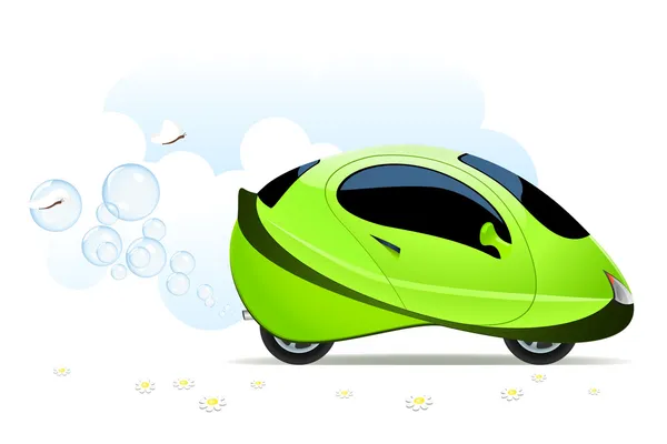 Concepto de coche de hidrógeno — Archivo Imágenes Vectoriales